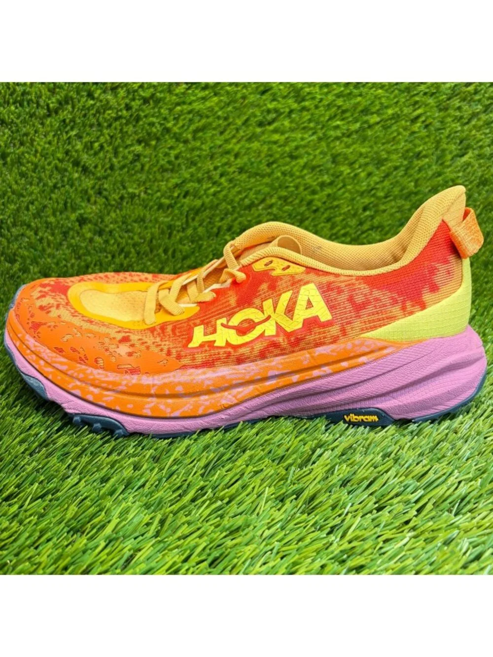 Hoka One One Speedgoat 6 Womens Size 7.5D Orange Athletic Running Shoes Sneakers